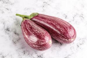 Ripe purple graffiti eggplant for cooking photo