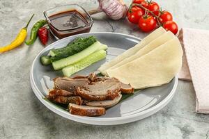 Chinese cuisine - roasted duck breast photo