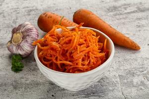 Korean carrot salad in the bowl photo