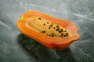 Sweet and juicy tropical papaya photo