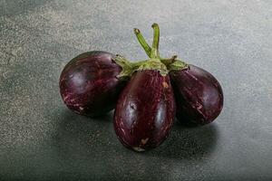 Raw smal asian baby eggplant photo