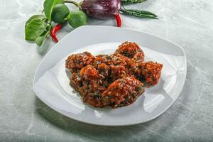 Chinese cuisine - Chicken manchurian gravy photo