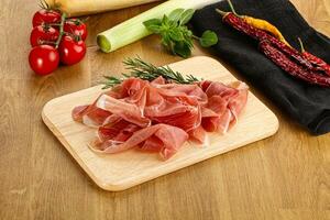 Spanish cuisine pork meat Jamon photo