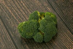 Raw ripe green broccoli cabbage photo