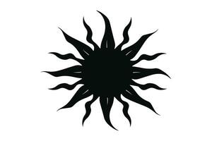 Sun Design Silhouette vector