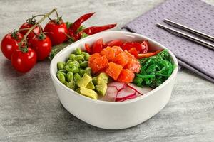 Hawaian cuisine - Poke with salmon photo