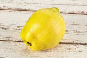 Ripe sweet organic quince fruit photo