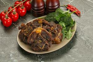 Grilled Lamb neck with spices photo