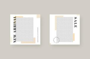 Modern social media post template. Creative vector design for online promotion. Digital banner design. Vector illustration.