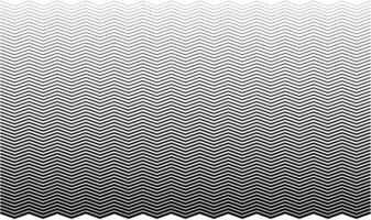 Halftone zigzag gradient background. Monochrome effect wavy striped. Black horizontal overlay in retro pop style vector