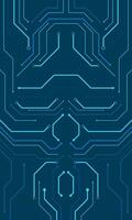 Technology digital abstract background. Blue circuit board wallpaper vector