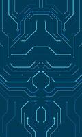 Technology digital abstract background. Blue circuit board wallpaper vector