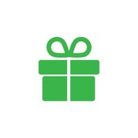 eps10 vector ilustración de un verde regalo caja icono aislado en blanco antecedentes
