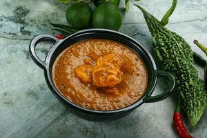 Indian cuisine - Masala with prawn photo