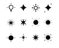 vector sparkle icon set illustration editable eps