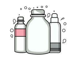 bottle doodle art illustration manually created vector