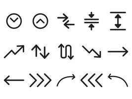 Arrows set black icons. arrow icon. Arrow vector collection. arrow. Cursor. Modern simple arrow. Vector illustration. eps 10