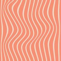 abstract dark peach color vertical line wavy distort pattern on lite cream color background vector