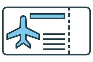 boarding pass icon. icon related to air travel and flight information. flat line icon style. element illustration vector