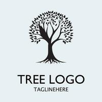 árbol logo diseño vector