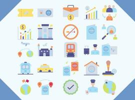 immigration vector design icons flat