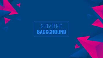 Elegant abstract background with 3d polygon style. Amazing blue background. Amazing blue and pink background design vector