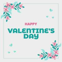 Vector Valentine's Day greeting card background for social media post