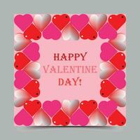 Happy Valentine's day social media banner template vector