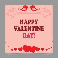 Happy Valentine's day social media banner template vector