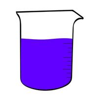 cubilete vaso llenar con químico vector ilustración. el vector es adecuado a utilizar laboratorio póster y signo.