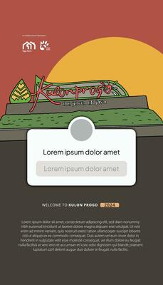 Kulon Progo Yogyakarta culture design layout idea for social media or event background