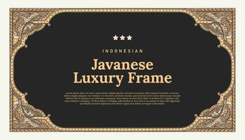 javanese luxury frame border template vector