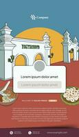 Kulon Progo Yogyakarta culture design layout idea for social media or event background vector