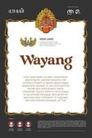 Creative Cultural design layout template background with luxury javanese ornament vector