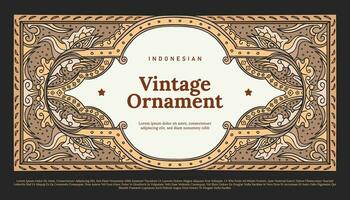 indonesia vintage ornament design layout idea vector