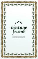 Javanese event poster idea with vintage border design idea vector