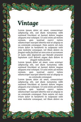 elegant frame border with javanese pattern illustration