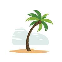 Ilustración de vector de palmera aislada sobre fondo blanco