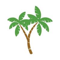 Ilustración de vector de palmera aislada sobre fondo blanco