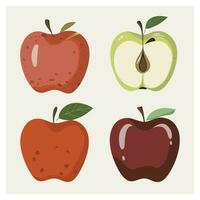 set of apple vector