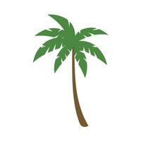 Ilustración de vector de palmera aislada sobre fondo blanco