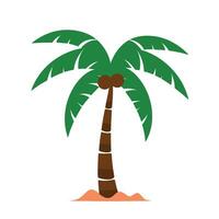 Ilustración de vector de palmera aislada sobre fondo blanco