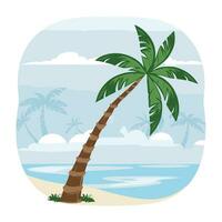 palm tree vector illustration isolated on white background