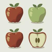 set of apple vector