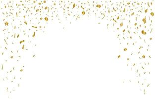 Vector confetti. Golden tinsel, confetti fall from the sky. Shiny confetti . Holiday, birthday