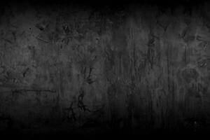 Old wall texture cement dark black gray  background abstract grey color design are light with white gradient background. photo