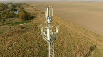 Equipment for relaying cellular and mobile signal. Cellular tower. photo