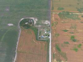 Equipment for the drying gas and condensate collection. Top view. photo