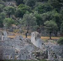 Ancient ruins of antique buildings photo