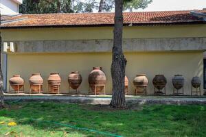 Large earthenware jars and amphoras photo